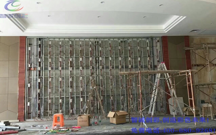 茂名新海利美食城宴會(huì)廳室內(nèi)P4全彩屏4